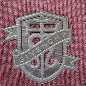 Givenchy Burgundy and Gray Scarf